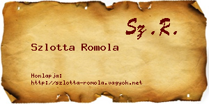 Szlotta Romola névjegykártya